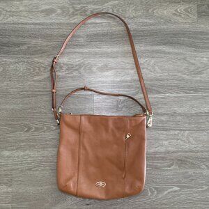 Womens Coach Isabelle Brown Pebbled Leather Shoulder Zip Bag Purse F34511